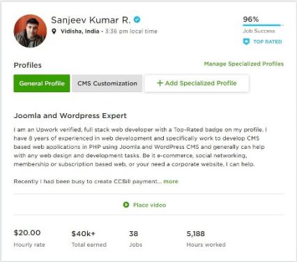 How to create an upwork profile