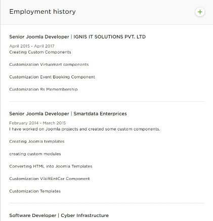 8. Add Your Past Employment