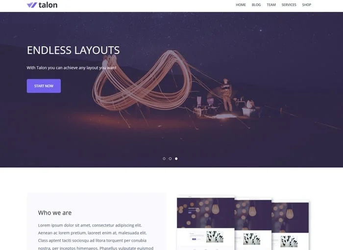 10. Talon: best free responsive wordpress themes