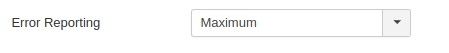 System > Global Configuration > tab Server > Error Reporting