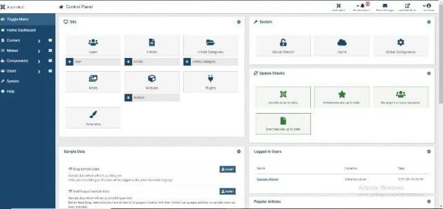 How to Access Control Panel [Joomla4]