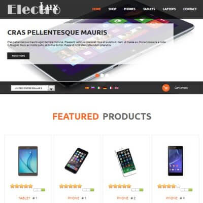 Electro Lux: Joomla templates for free
