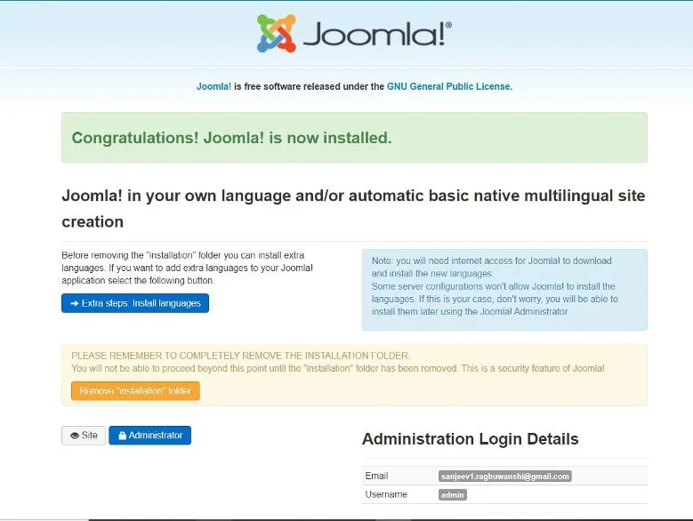 How to install a Joomla 3 quickstart package