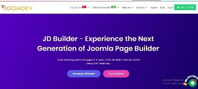 JD Builder template in Joomla