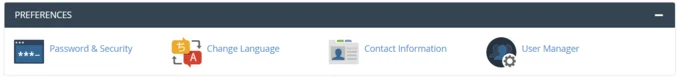 preference in cPanel