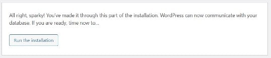 Step8: Run the Installation