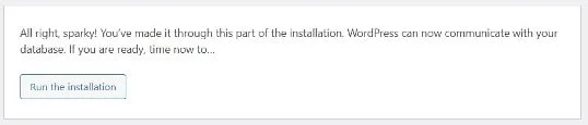 Step7: Run the Installation