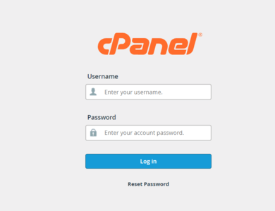 Login to cPanel in first step