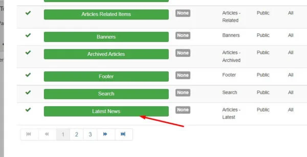 Select a Joomla module to insert into an article