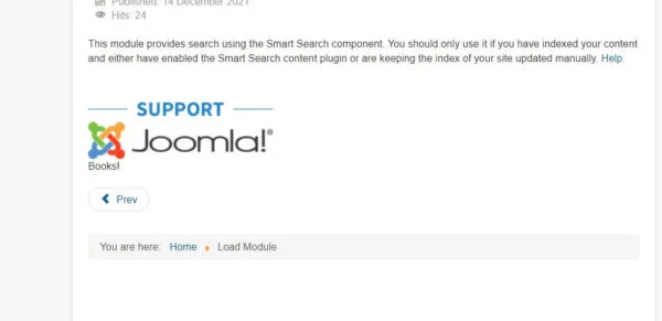 Joomla module loaded inside an article using loadposition