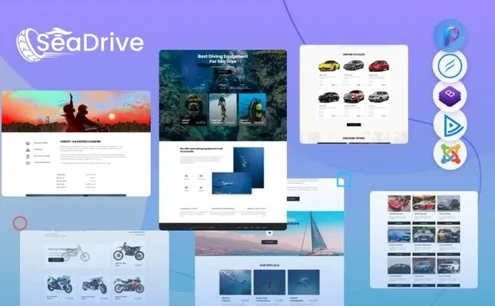 Seadrive – Car Seller Diving Equipment Rental Joomla 4 Template