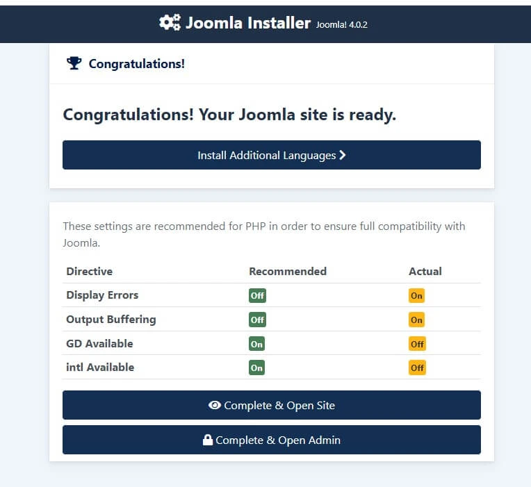 joomla-installation-complete