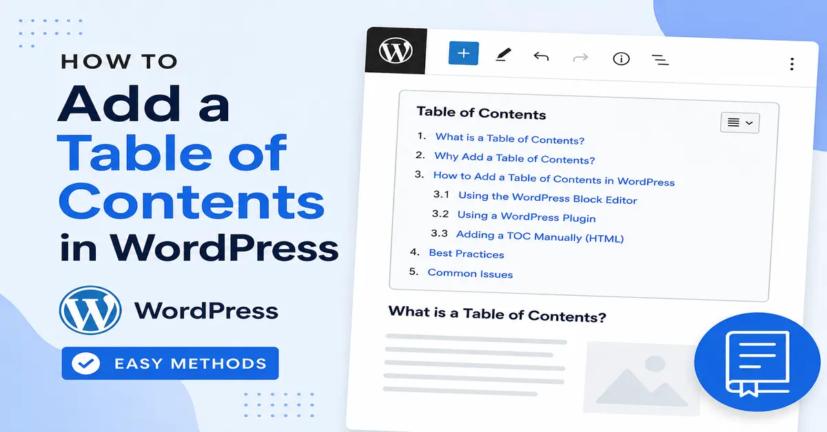 How to add a Table of Contents in WordPress