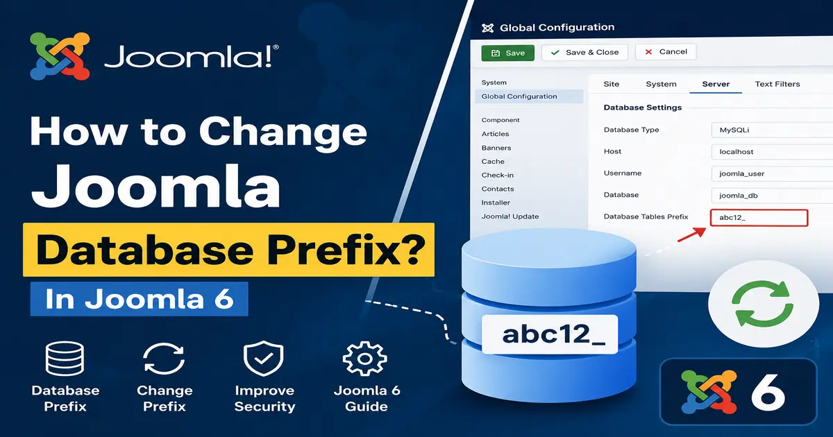 How to Change Joomla Database Prefix in Joomla 6