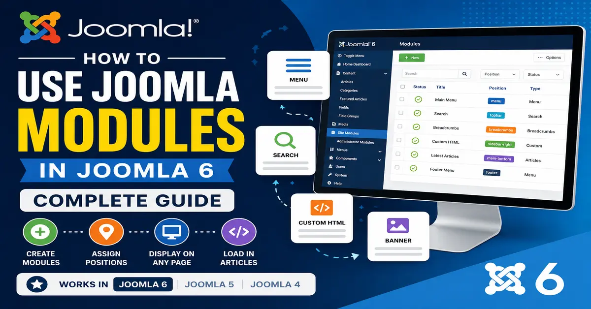 How to use Joomla modules in Joomla 6