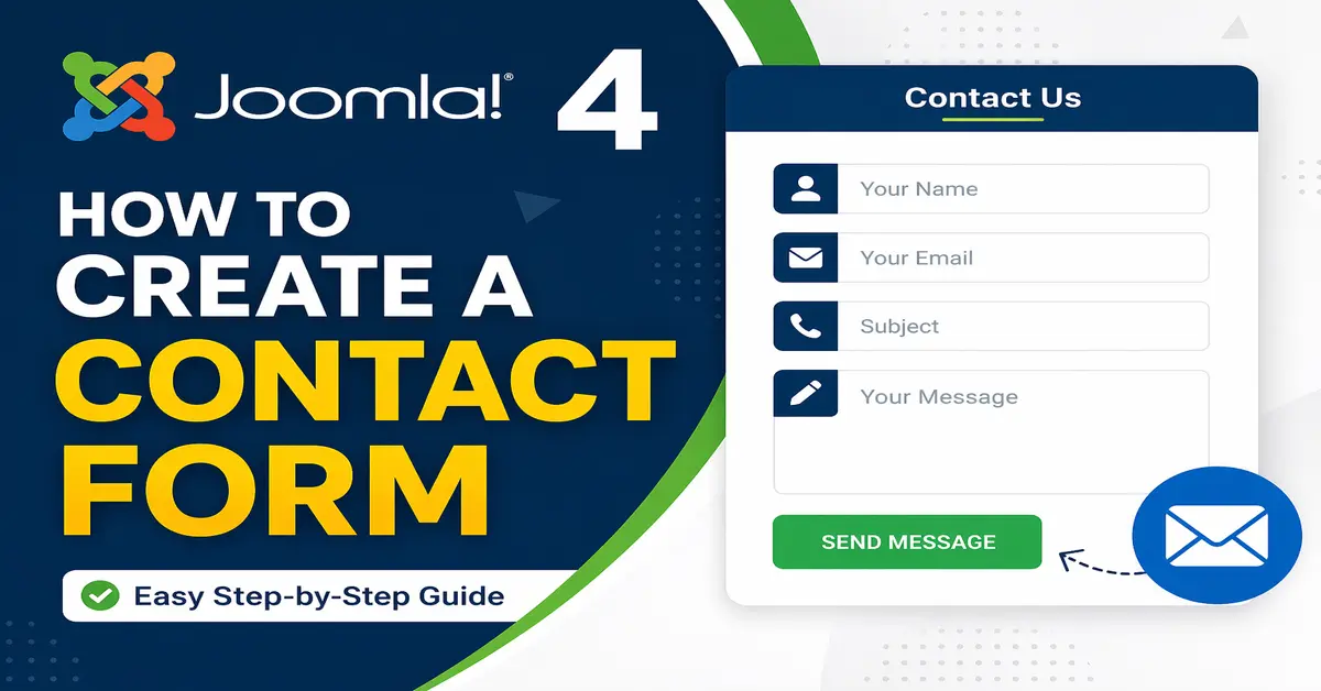 create contact form in joomla 4 step by step tutorial for beginners