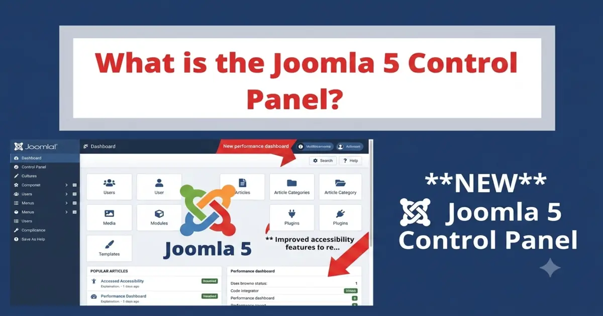 Joomla 5 Control Panel Administrator Dashboard overview