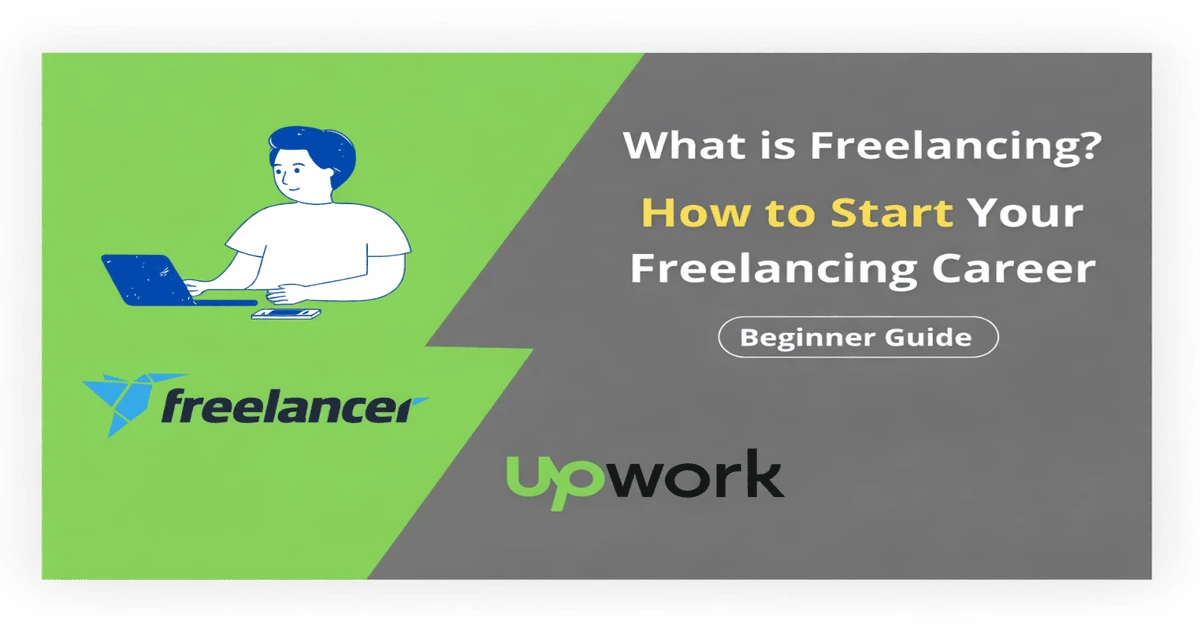 Freelancer working from home on laptop – how to start freelancing guide