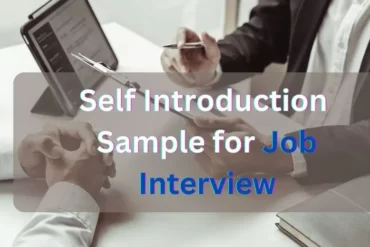 A Winning Self Introduction Sample for Job Interview