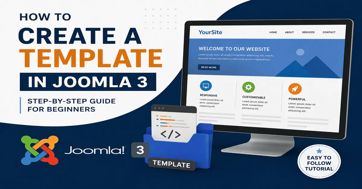 How to create a template in Joomla 3 step by step tutorial featured image