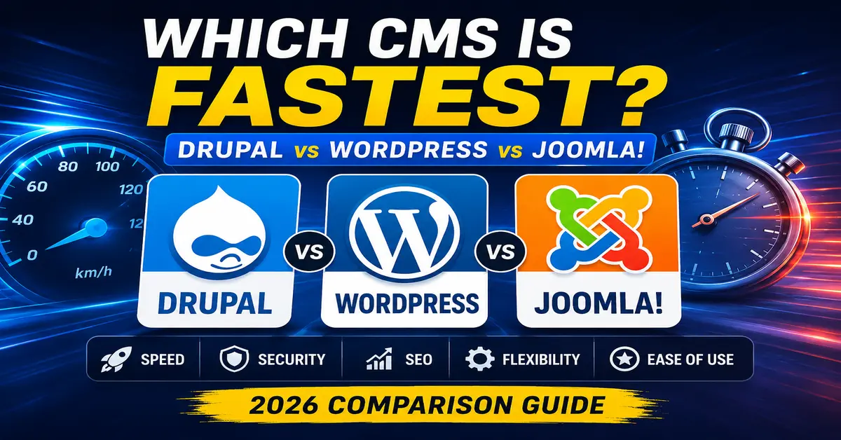 Which CMS Is Fastest Drupal WordPress or Joomla speed comparison for SEO security performance and flexibility in 2026