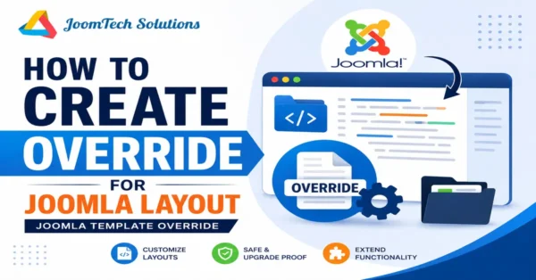 How to create a Joomla template override in Joomla 6 Caption: