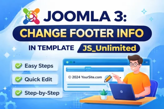 Joomla 3: Change Footer Info in Template JS_Unlimited (Easy Guide)