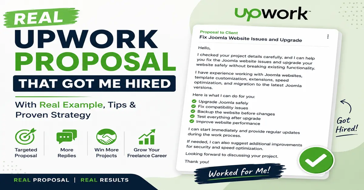 Real Upwork Proposal That Got Me Hired Example