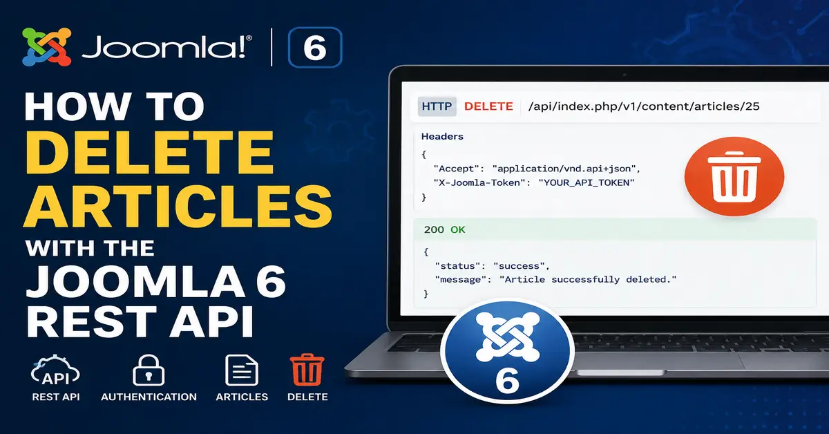 How to delete articles with the Joomla 6 REST API
